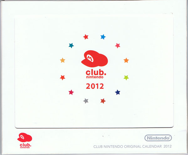 Club Nintendo 2012 Calendar (New)