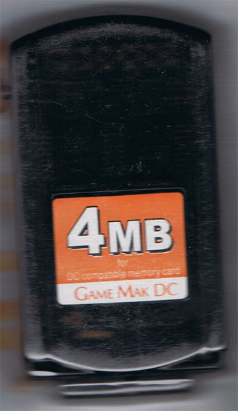Dreamcast Game Mak 4MB Memory (Black) (New)