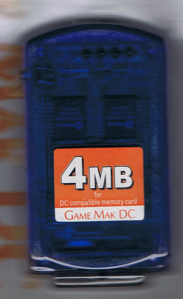 Dreamcast Game Mak 4MB Memory (Blue) (New)